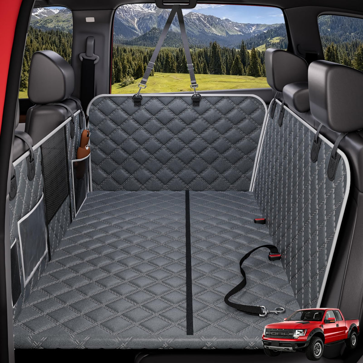 PetGenie funda para asiento trasero con hamaca protege arañazos y suciedad