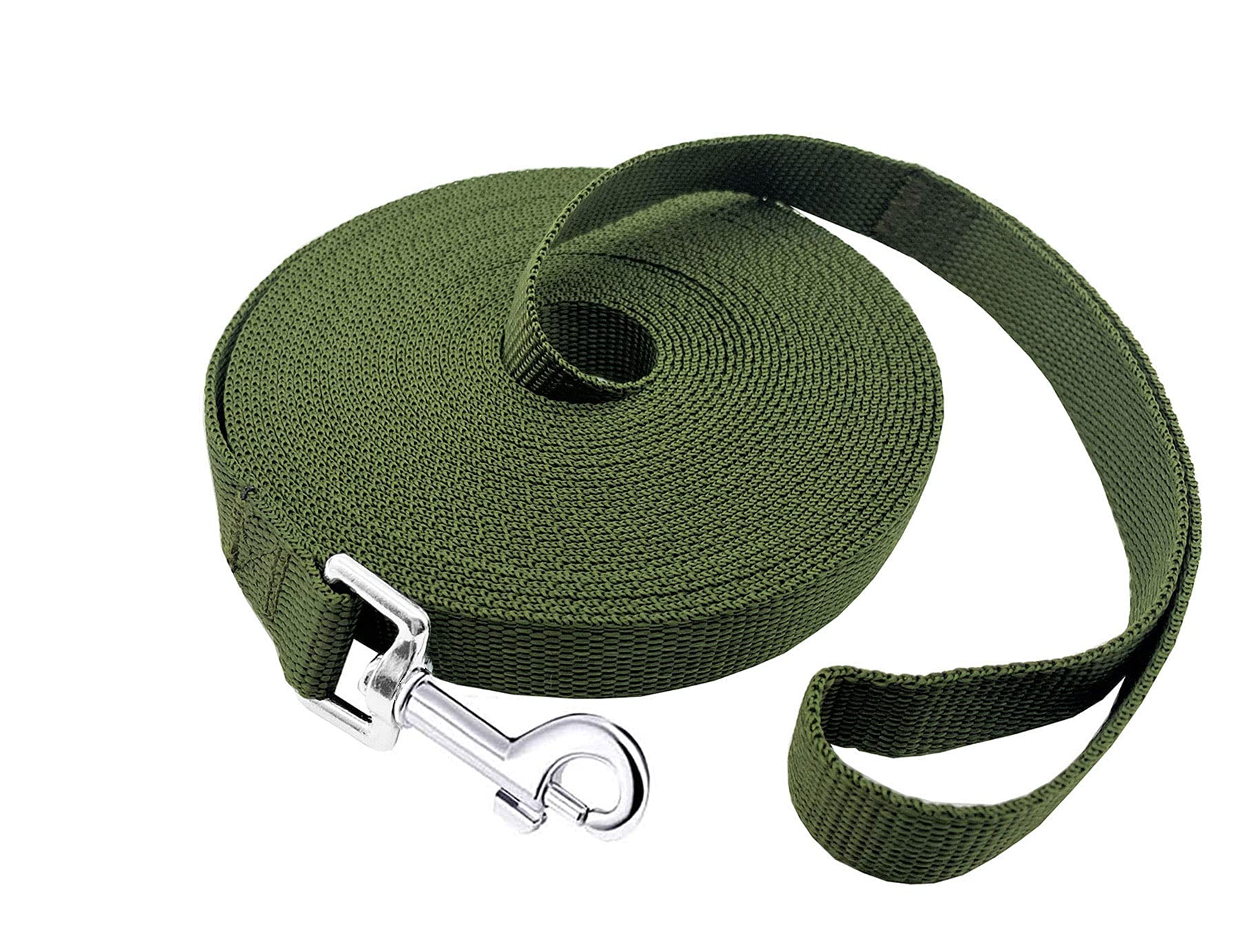 Correa PETGOGO para perros de 15 pies en verde, ideal para entrenamiento al aire libre