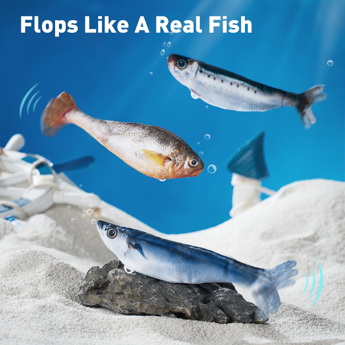 Petgravity pez flotante realista conjunto para regalo de dueños
