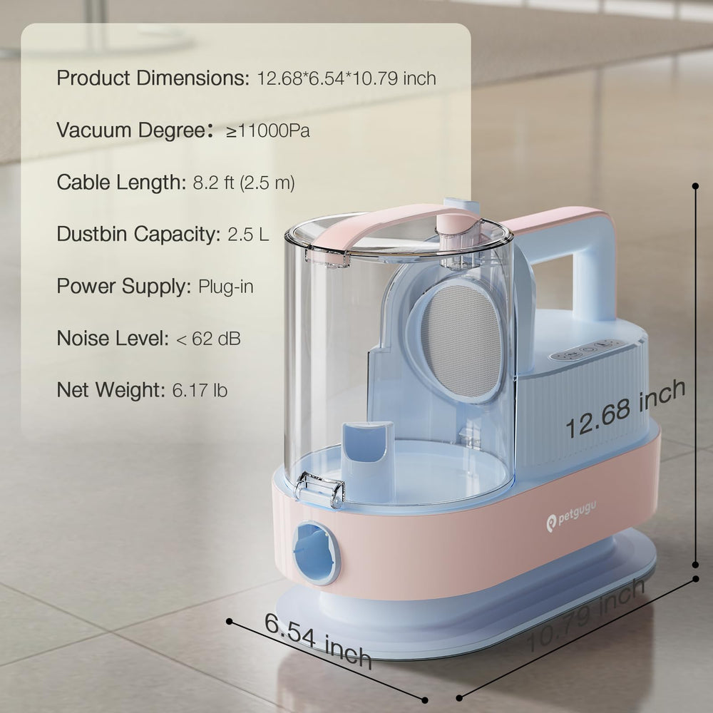 PETGUGU M1 Pro: depósito de 2,5 L para menos vaciados durante la sesión