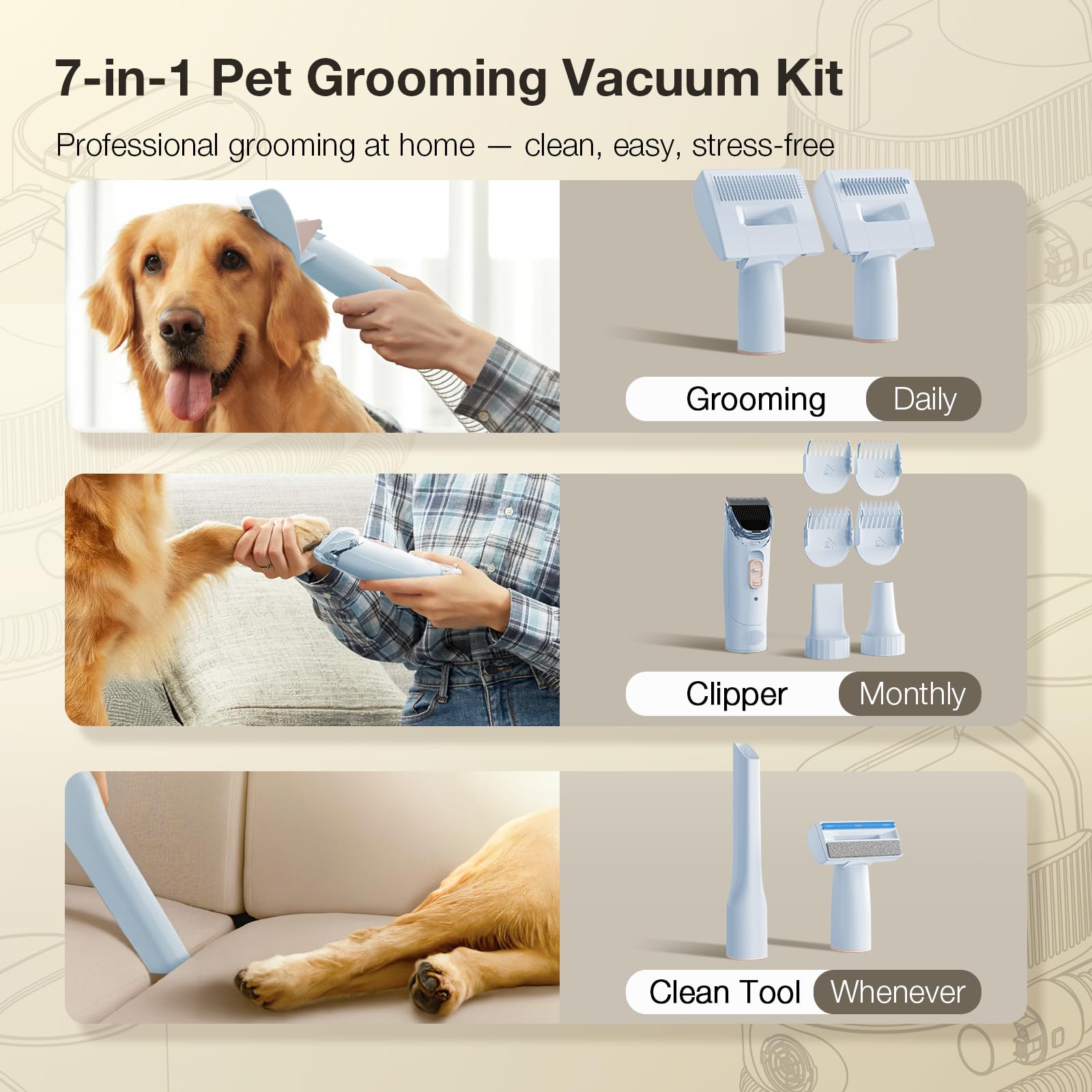 PETGUGU M1 Pro: cortapelo para perros con acabado rápido y seguro en casa