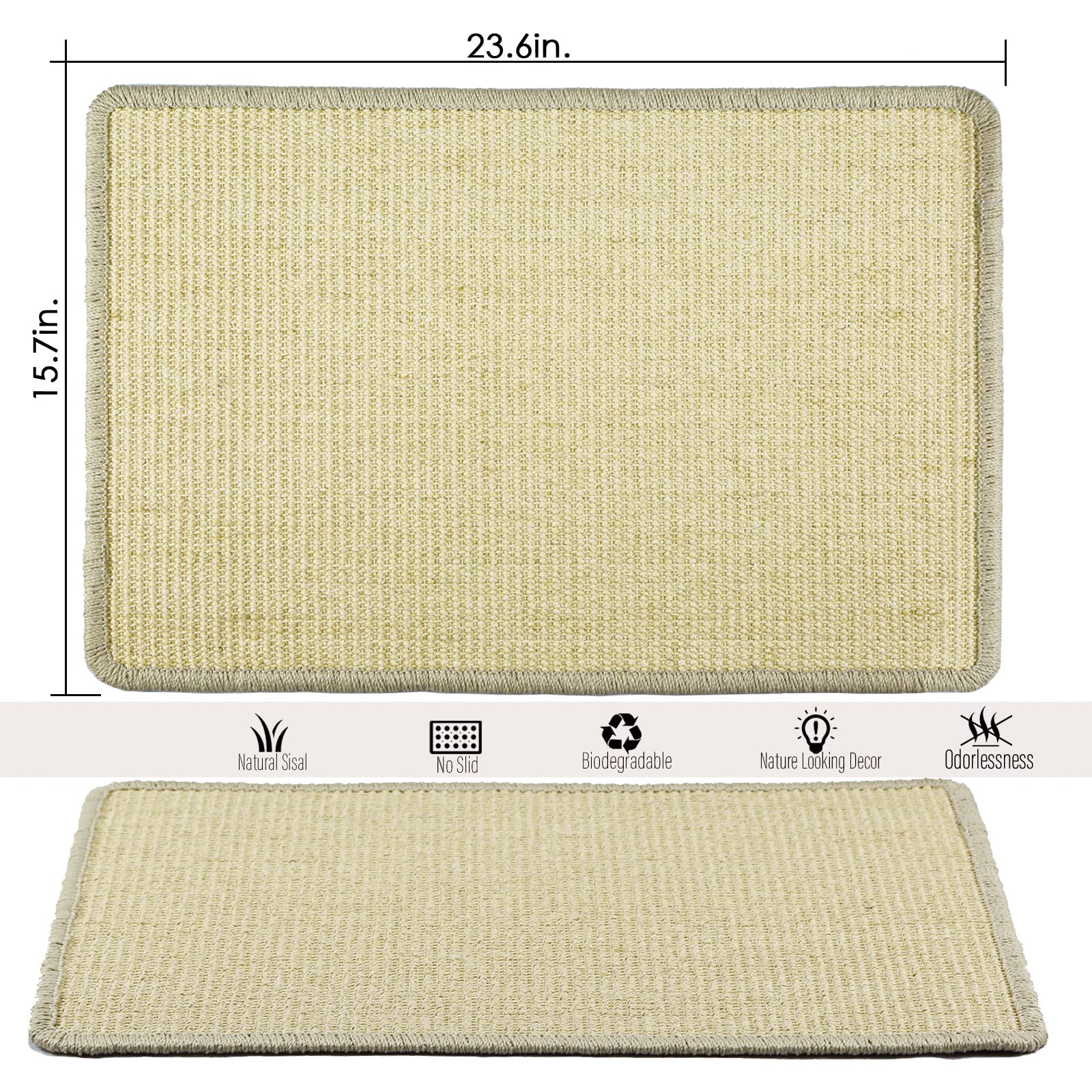 Pethave rascador gatos sisal natural con diseño anti deslizante para mayor estabilidad