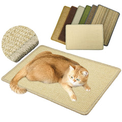 Pethave rascador para gatos en sisal natural con Velcro para suelo y pared, protege muebles