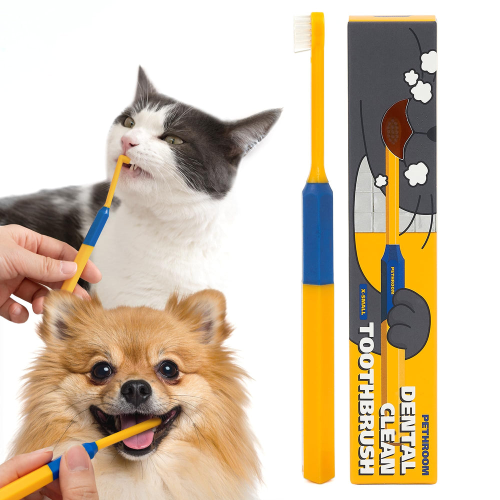 PETHROOM cepillo dental para gato con cerdas suaves para higiene bucal