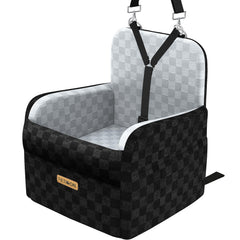 PETICON asiento para perro de coche con espuma de memoria de 6 pulgadas, elevación para vista cómoda.