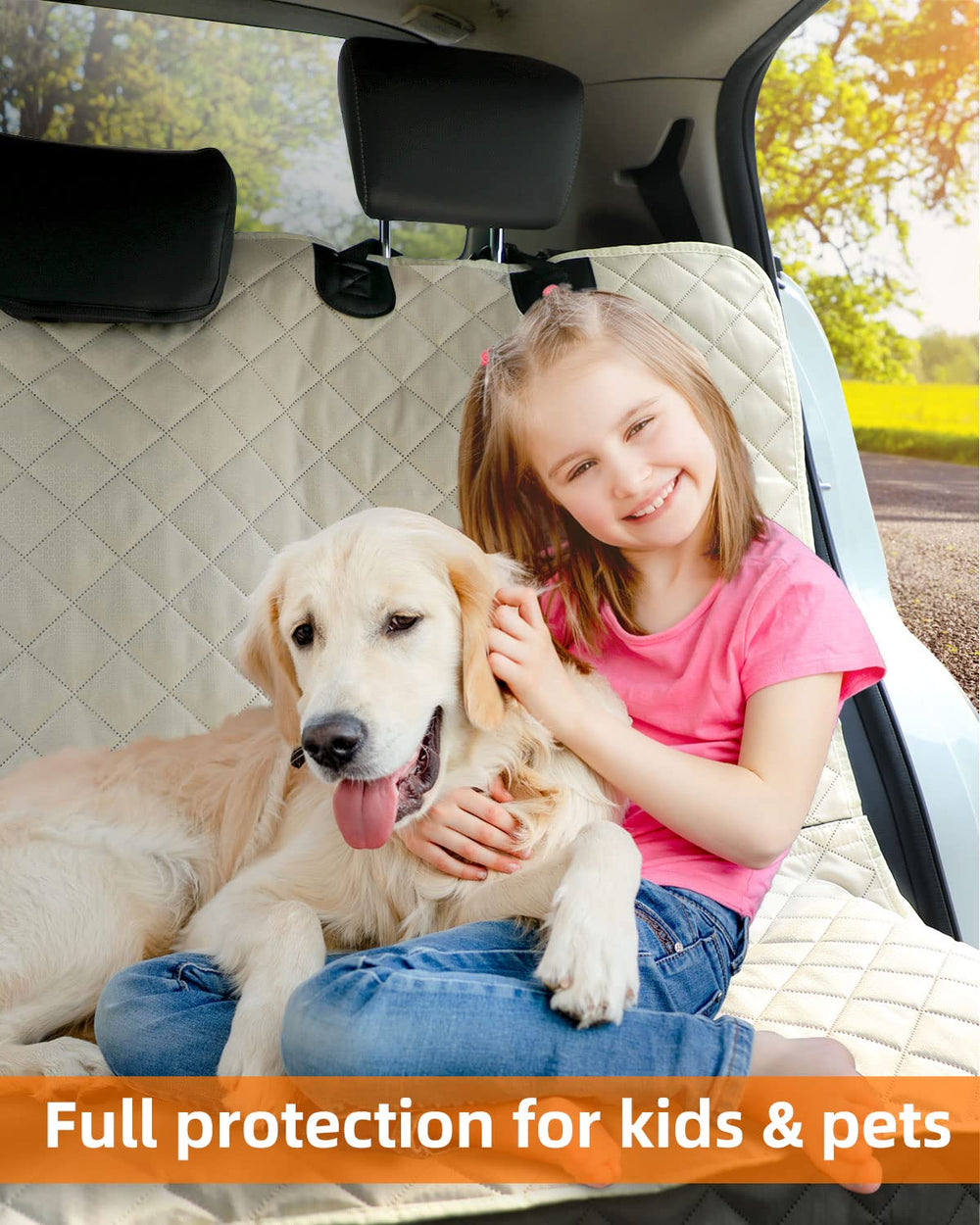 PETICON cobertor-asiento-trasero-antideslizante-perro mantiene estable a tu mascota durante el viaje