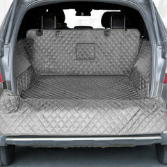 Peticon cubre-cargo para perros en SUV, protección duradera y resistencia.