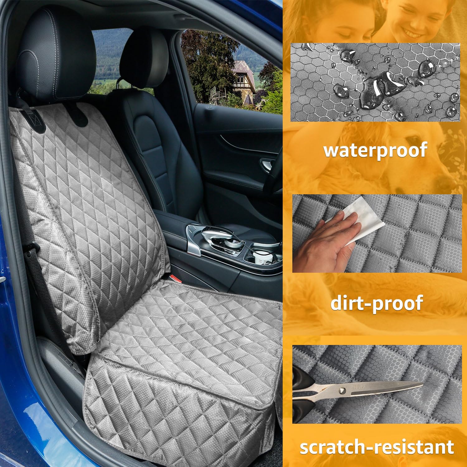 PETICON cubre-asiento delantero protege contra rayones y derrames