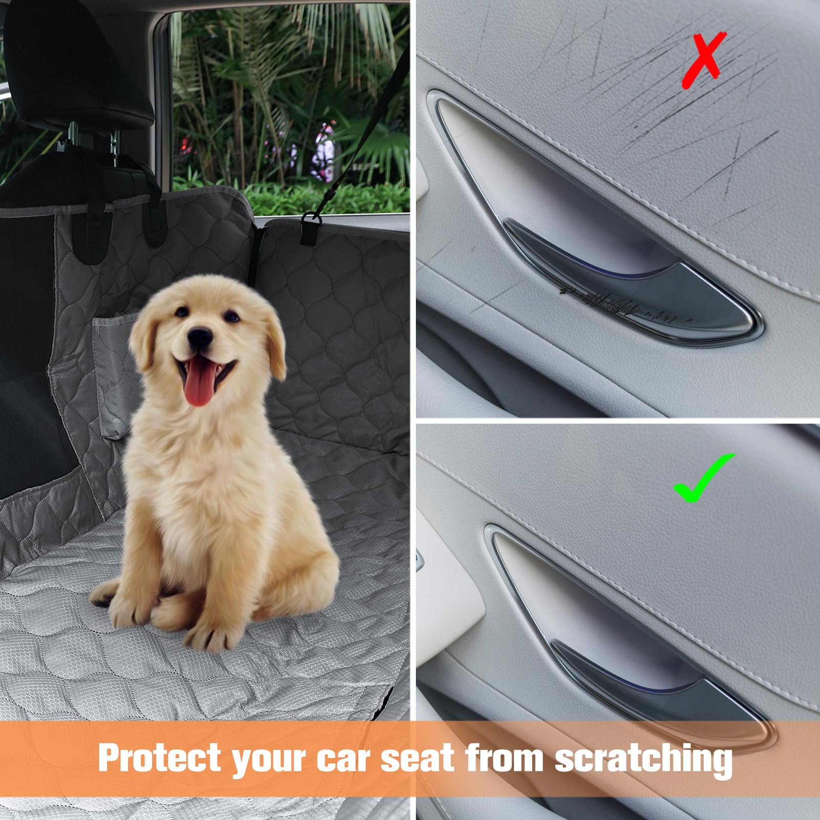 PETICON funda asiento perro coche-antideslizante: mantiene al perro en su lugar