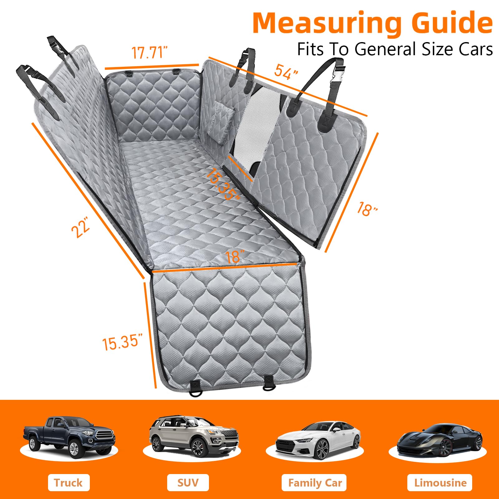 PETICON funda asiento perro coche-proteccion-rayaduras: evita rasguños y desgaste del tapizado