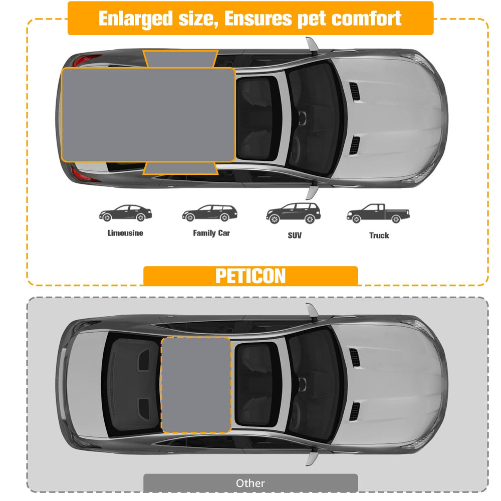 La PETICON funda de carga para perros en SUV ofrece tamaño grande para más comodidad.