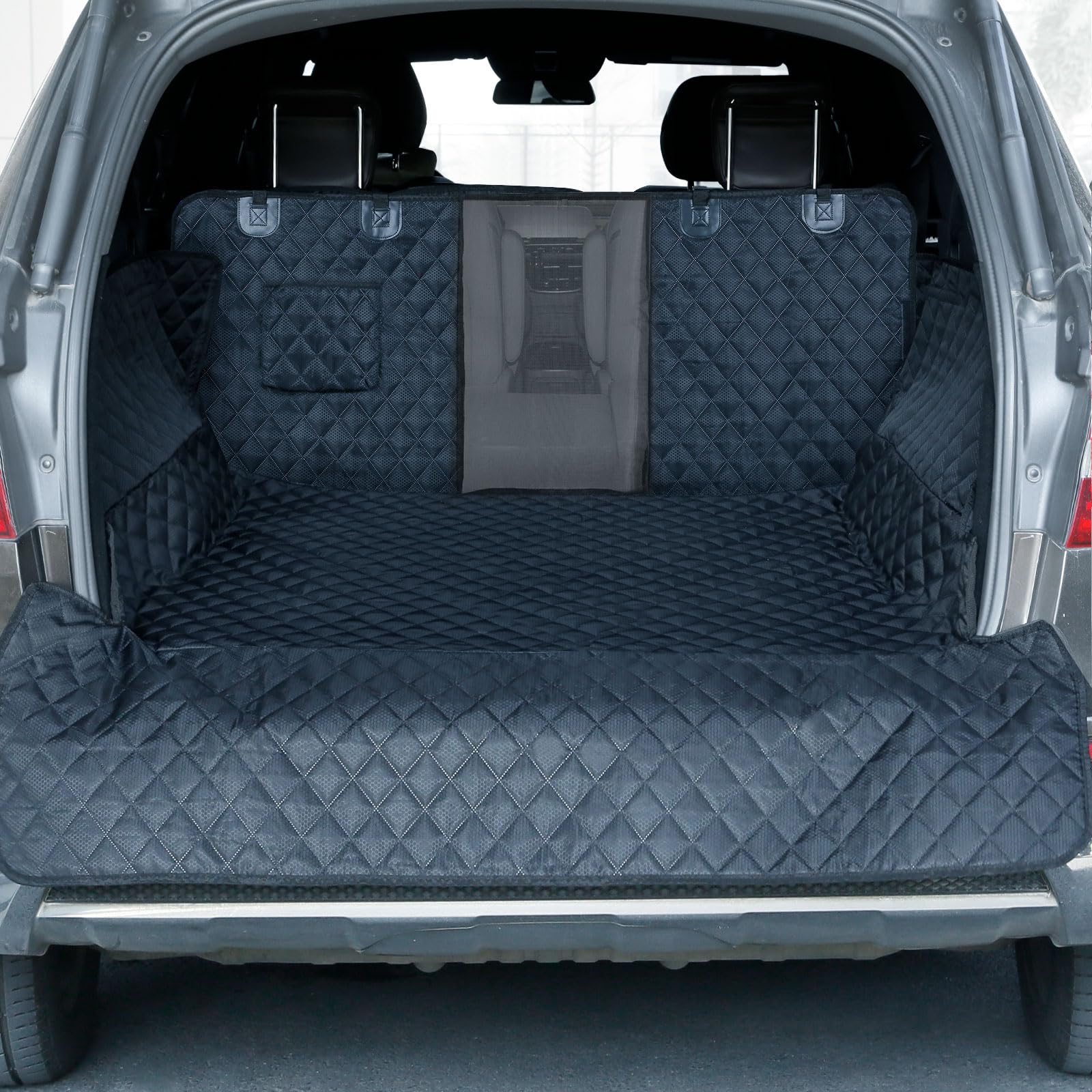PETICON protector de carga para SUV con ventana de malla, mejora la circulación de aire