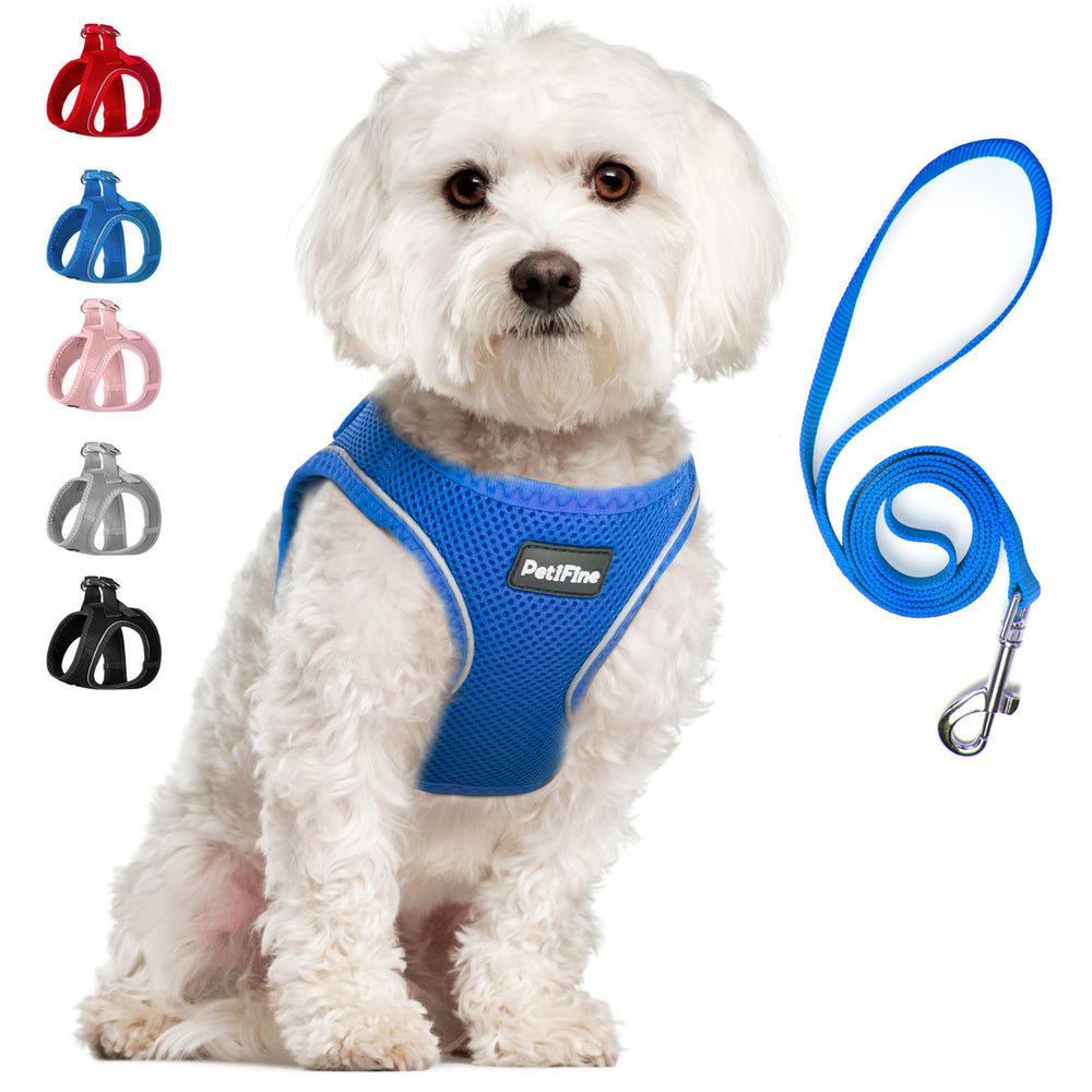 PetiFine arnés de entrada para perro pequeño con malla transpirable y reflectante.