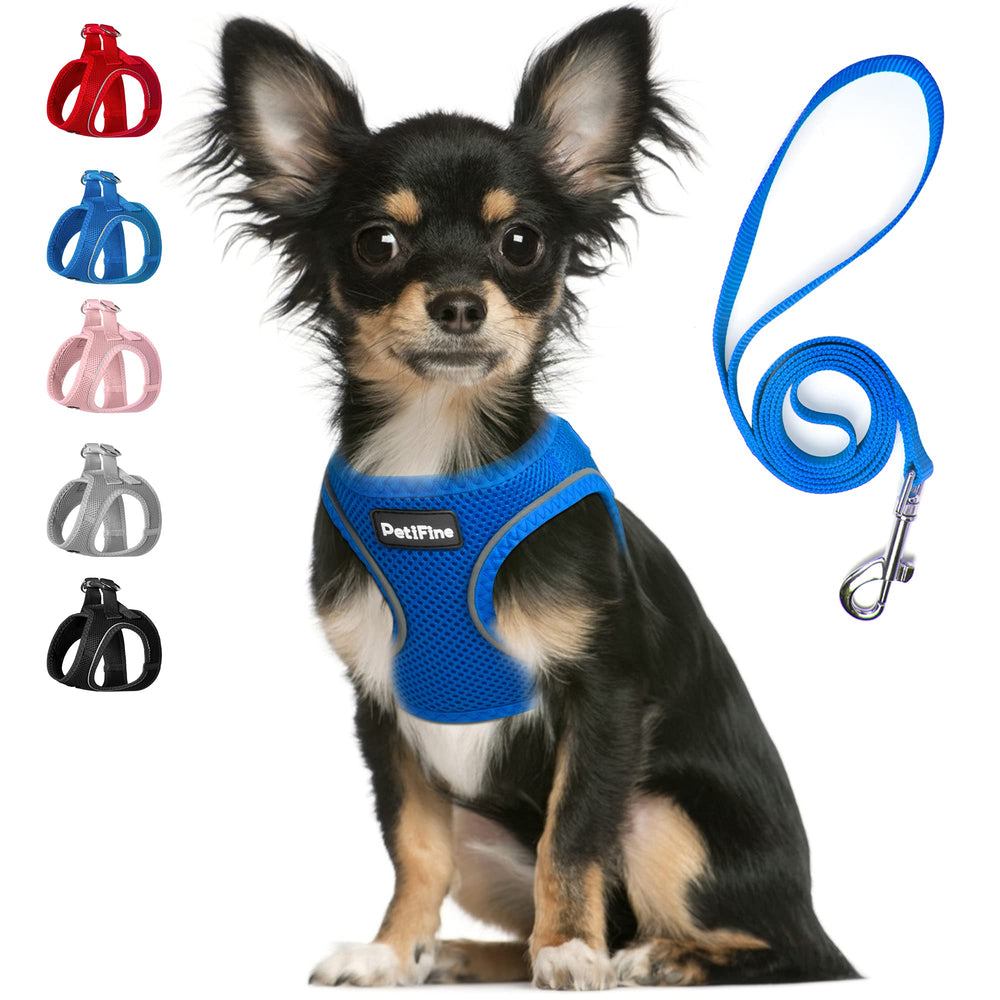 Arnés de PetiFine para perro pequeño con malla de aire suave para caminatas.