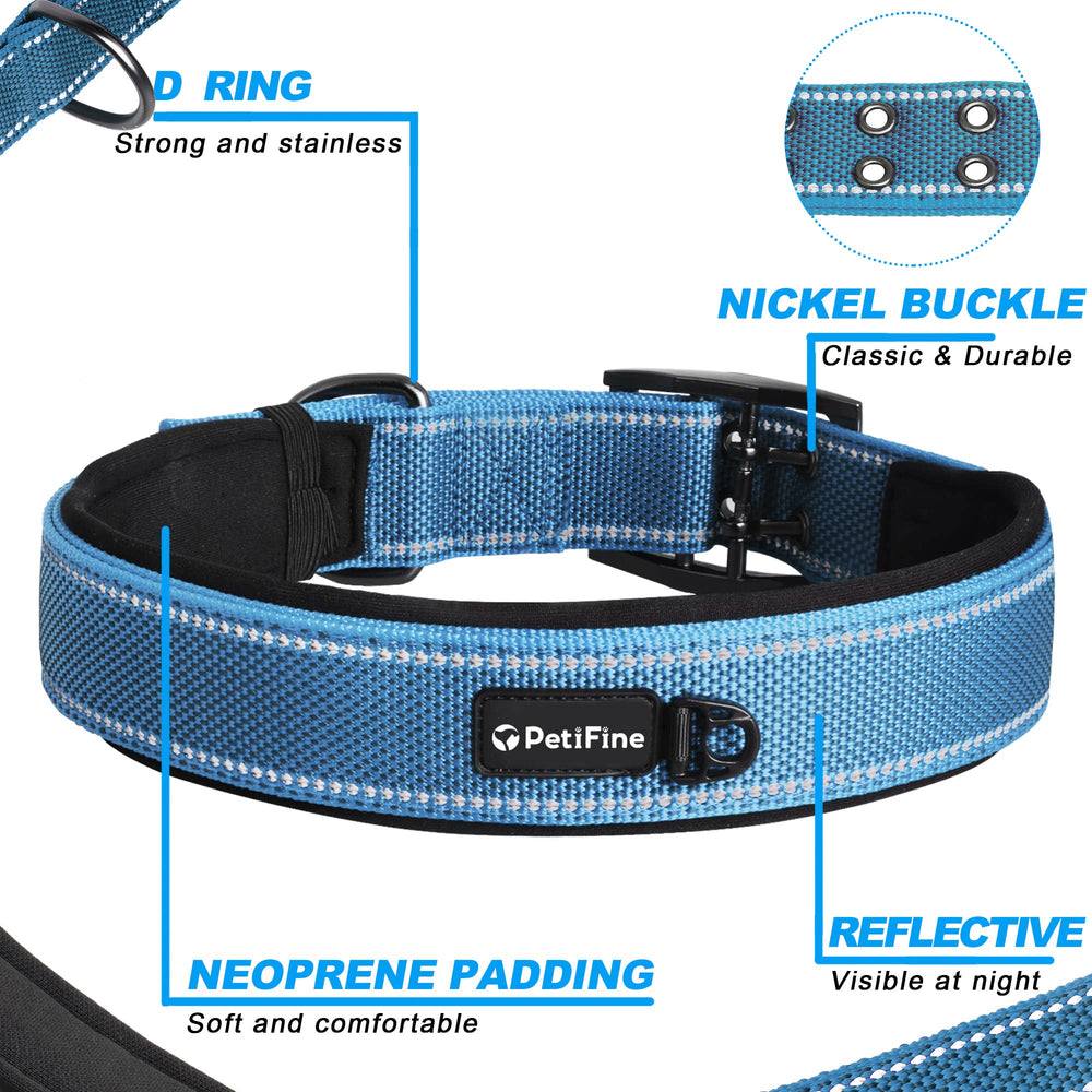 PetiFine collar grande reflectivo 360: mayor visibilidad en salidas matutinas o vespertinas.