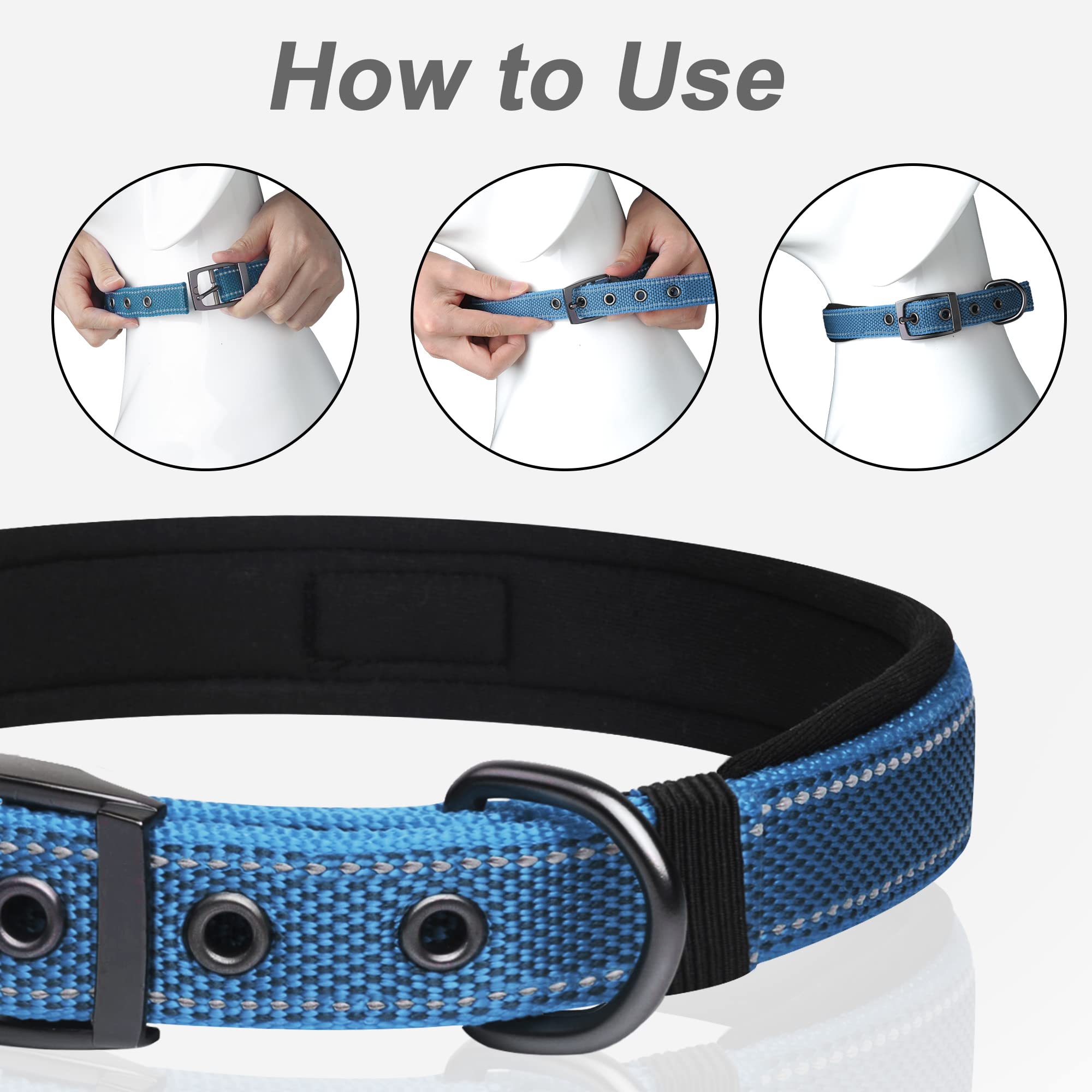 PetiFine collar XL 27 pulgadas: tamaño ajustable para cuellos grandes.