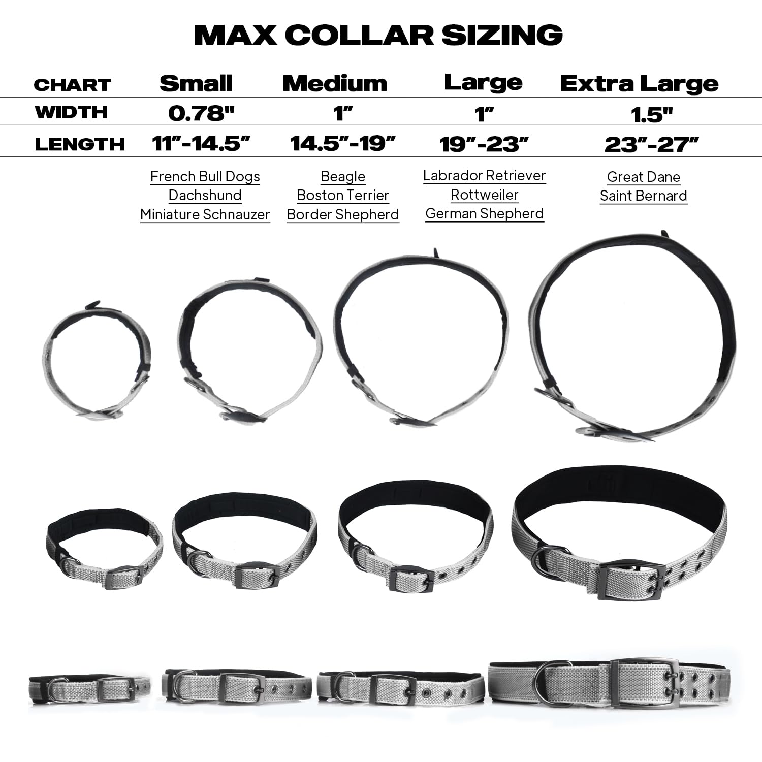PetiFine collar de tamaño ajustable para razas pequeñas.