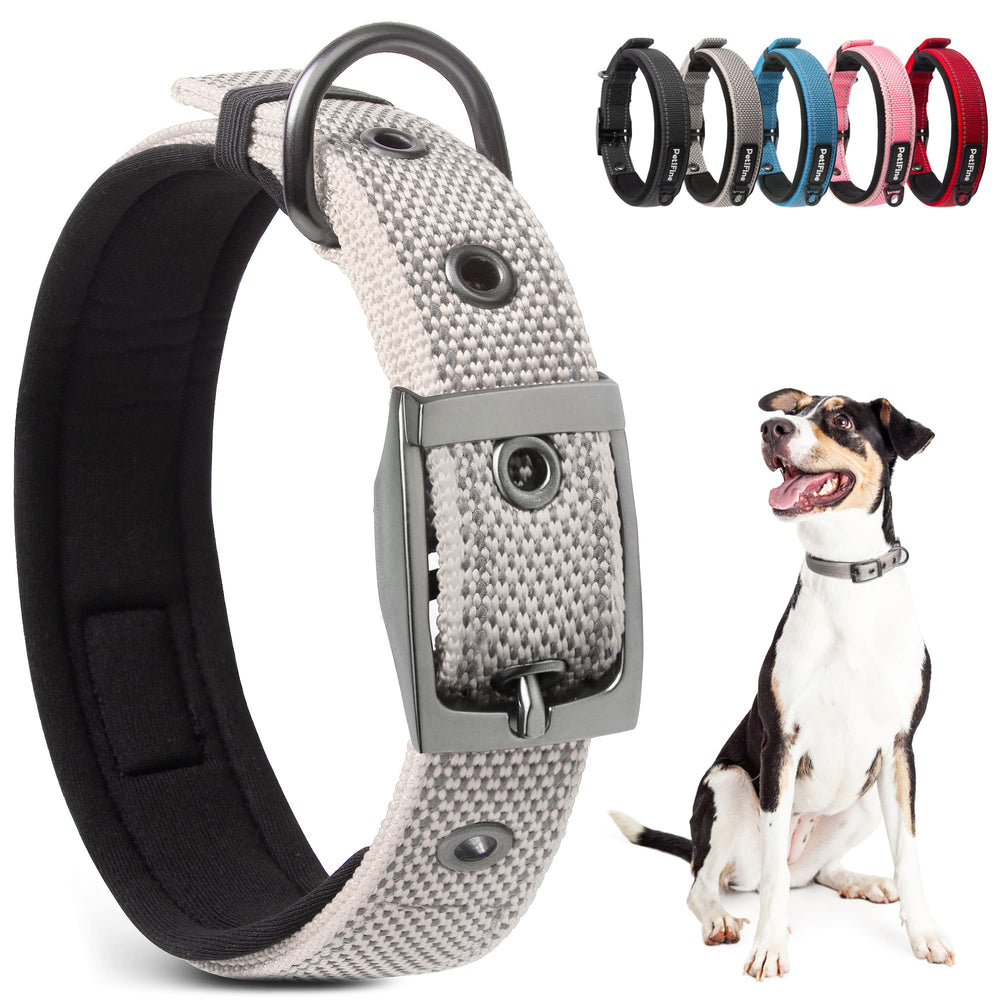 PetiFine collar para perro pequeño con cierre metálico, opción segura para paseos diarios.