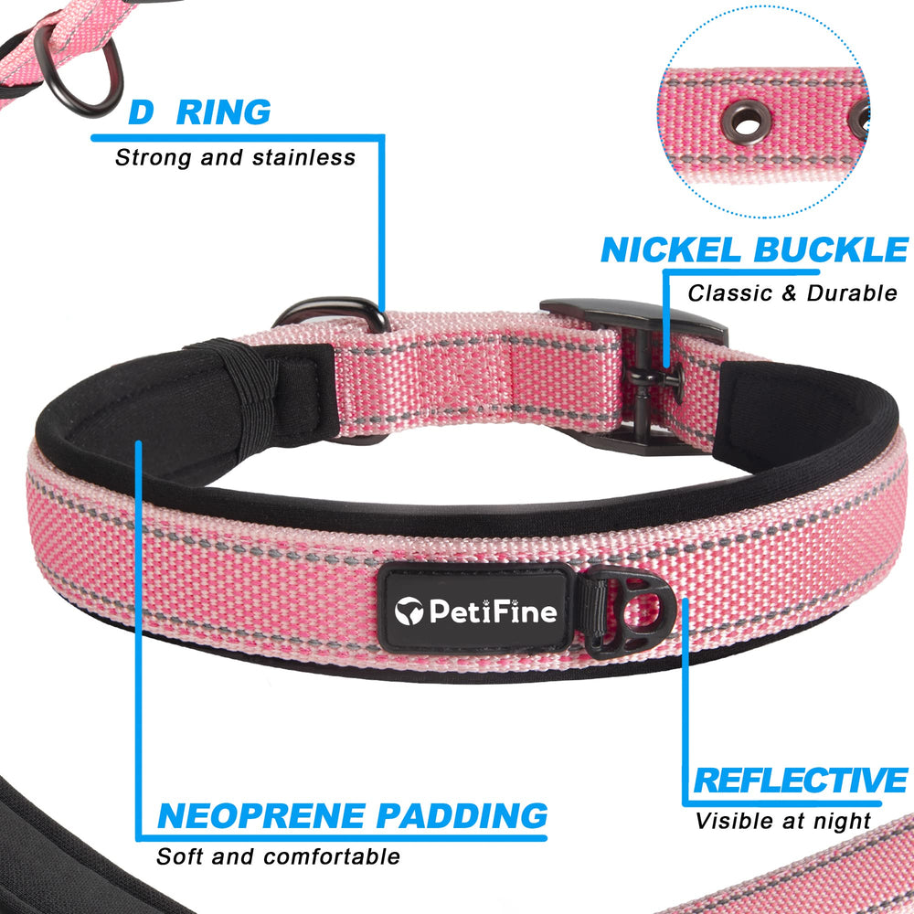PetiFine collar reflectivo 360 para mayor visibilidad nocturna.