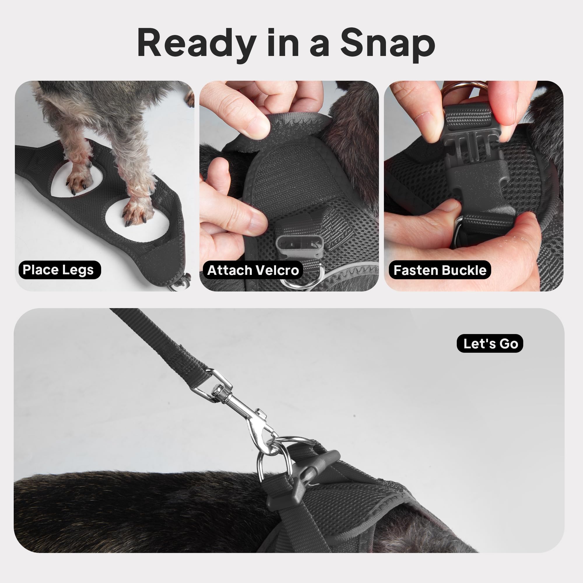 PetiFine arnés cómodo de tacto suave para perros pequeños