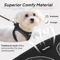 PetiFine arnés reflectivo para perro pequeño mejora visibilidad nocturna