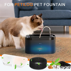 Petilog esponjas-filtracion-bebedero-gato-84oz: mayor higiene al beber para tu mascota
