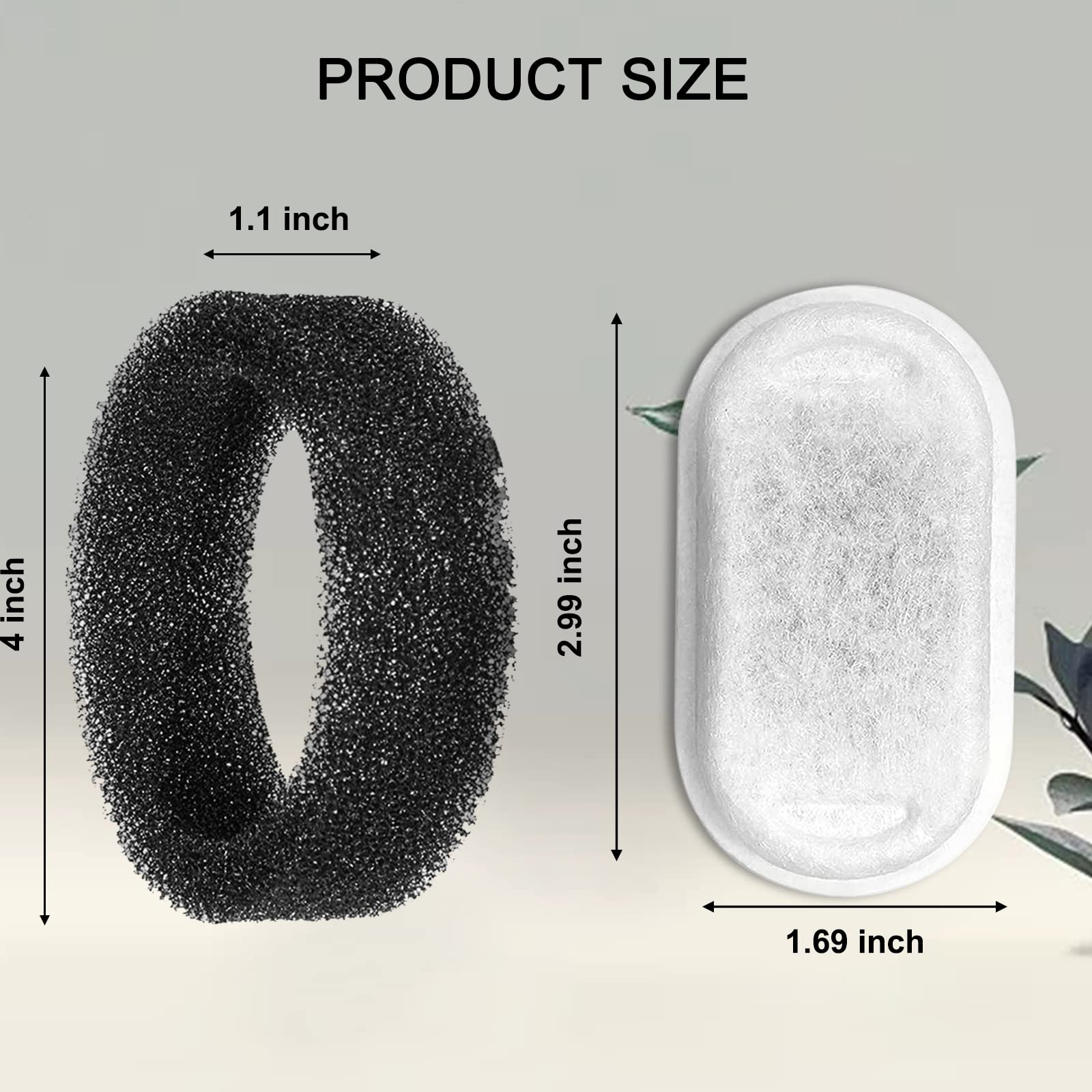 Esponjas filtrantes Petilog listas para la fuente de gatos