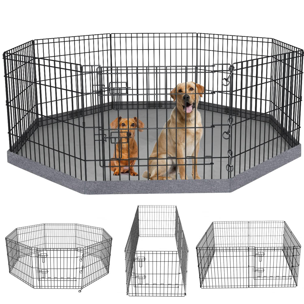 PETIME corral-plegable-8-paneles-30h: estructura estable para juego interior o exterior.