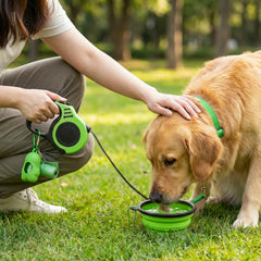 PETIMP tazón plegable verde para mantener al perro hidratado