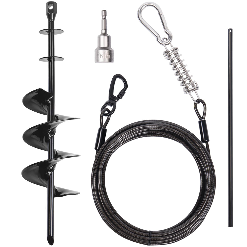 PETINBOX cable para perro 30 pies con giro 360 para libertad sin enredos.