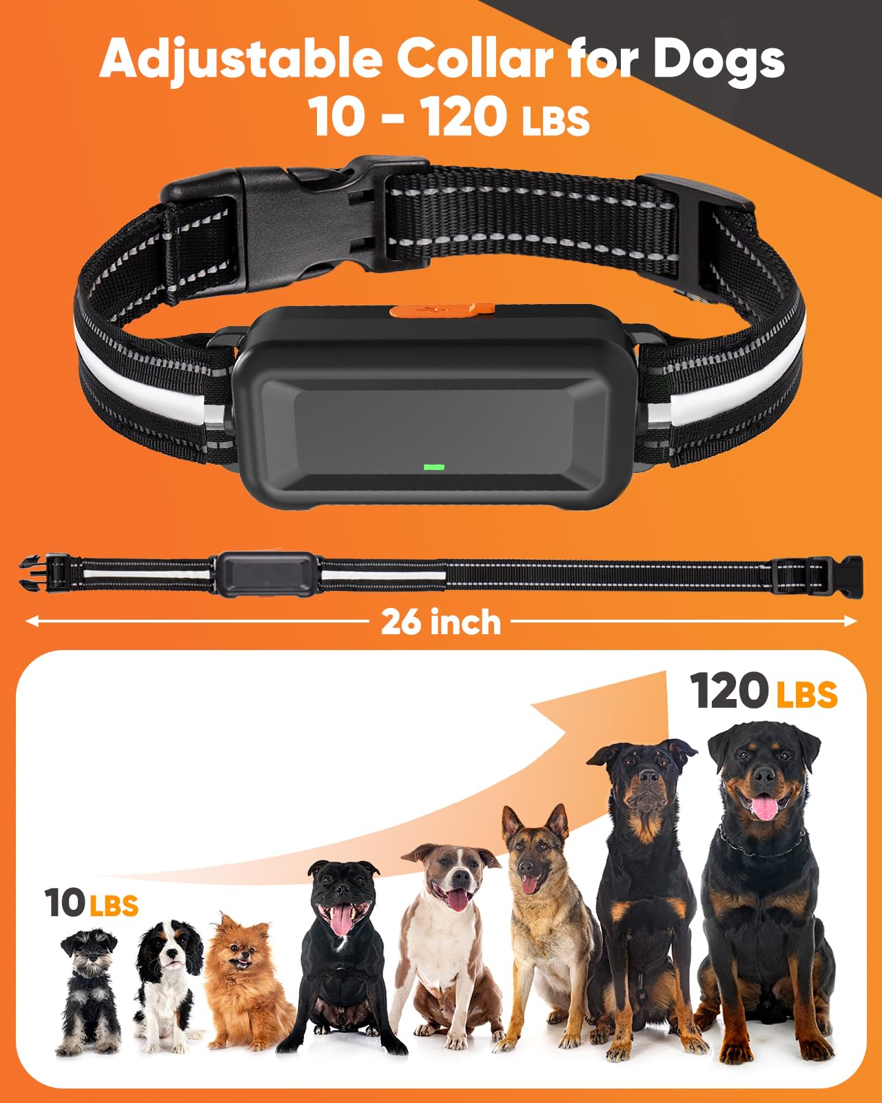 PETINBOX modos de entrenamiento beep, vibración y choque para reforzar conductas deseadas.