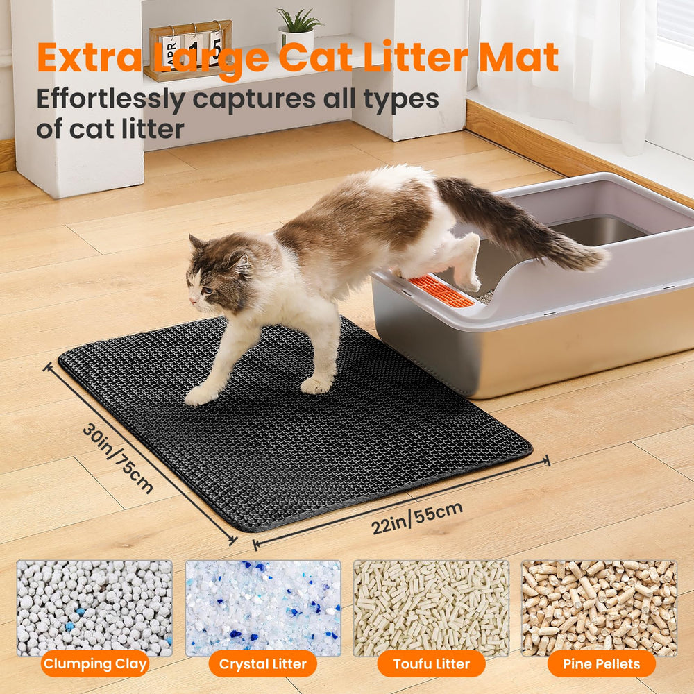 Petinstinct alfombrilla con estructura de panal doble para retener arena.