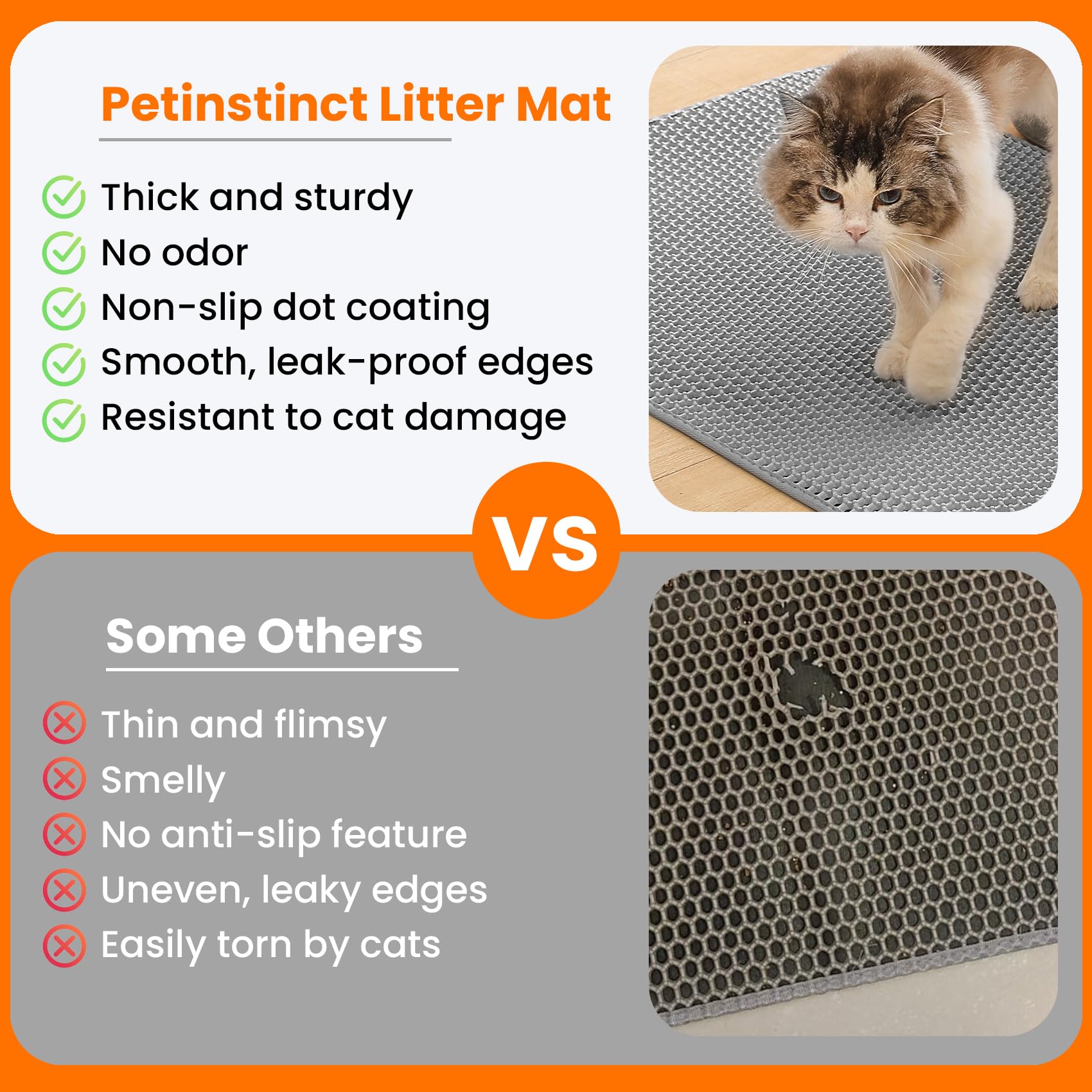Petinstinct espesor EVA de 9 mm ofrece mayor durabilidad y confort.