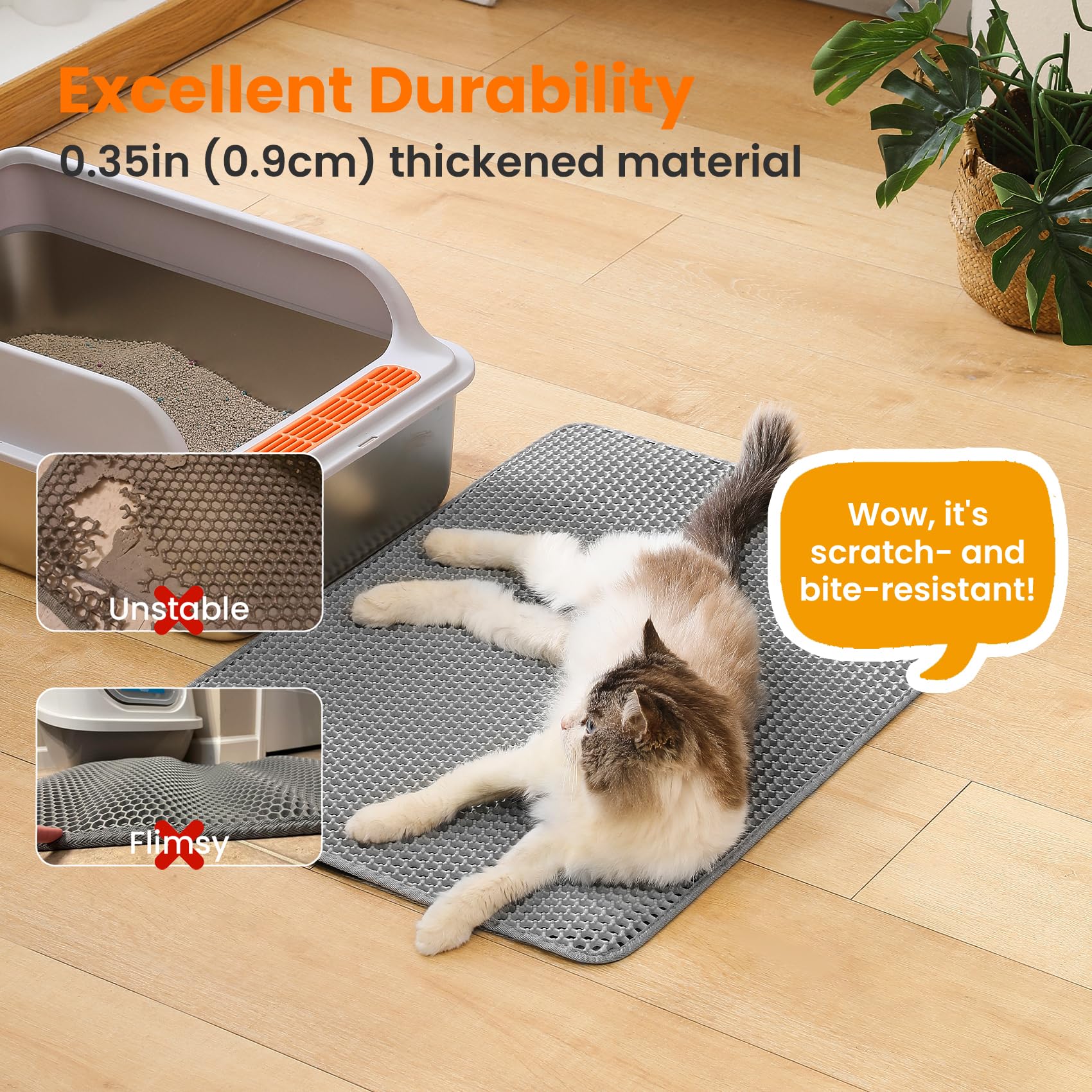 Petinstinct panal doble captura desechos y reduce el desorden diario.