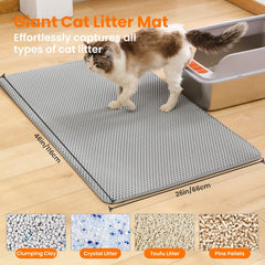 Petinstinct Jumbo Cat Litter Mat con panal doble capa superior para capturar arena.