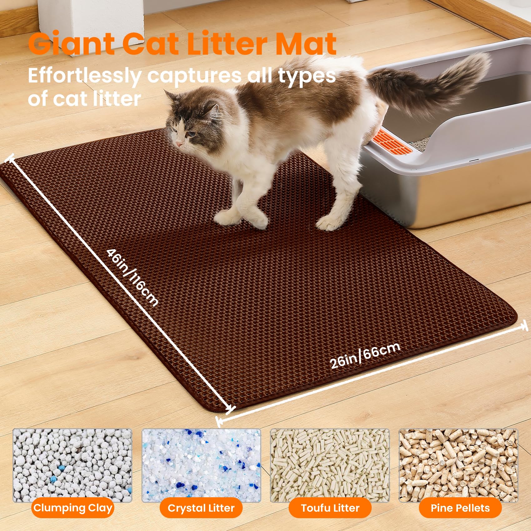 Petinstinct paneles honeycomb superior atrapan arena para un piso más limpio.