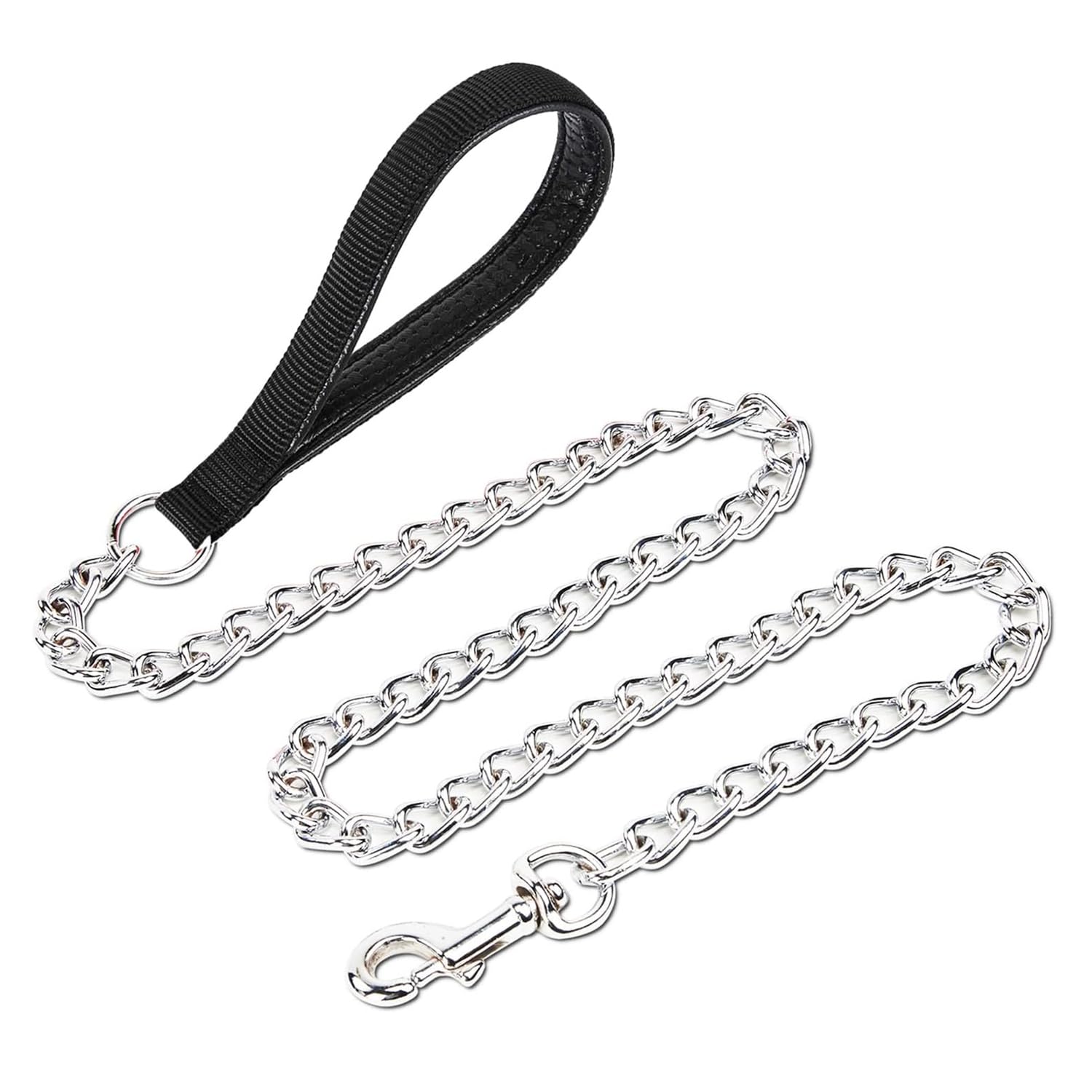 Petiry cadena de correa para perro mediano con recubrimiento de metal duradero.