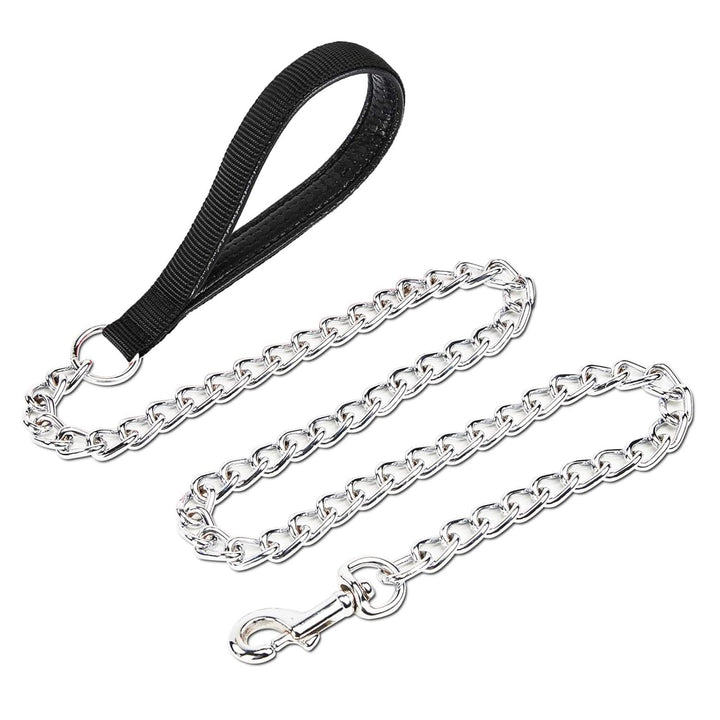 Petiry cadena de correa para perro mediano con recubrimiento de metal duradero.