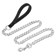 Petiry cadena de correa para perro mediano con recubrimiento de metal duradero.