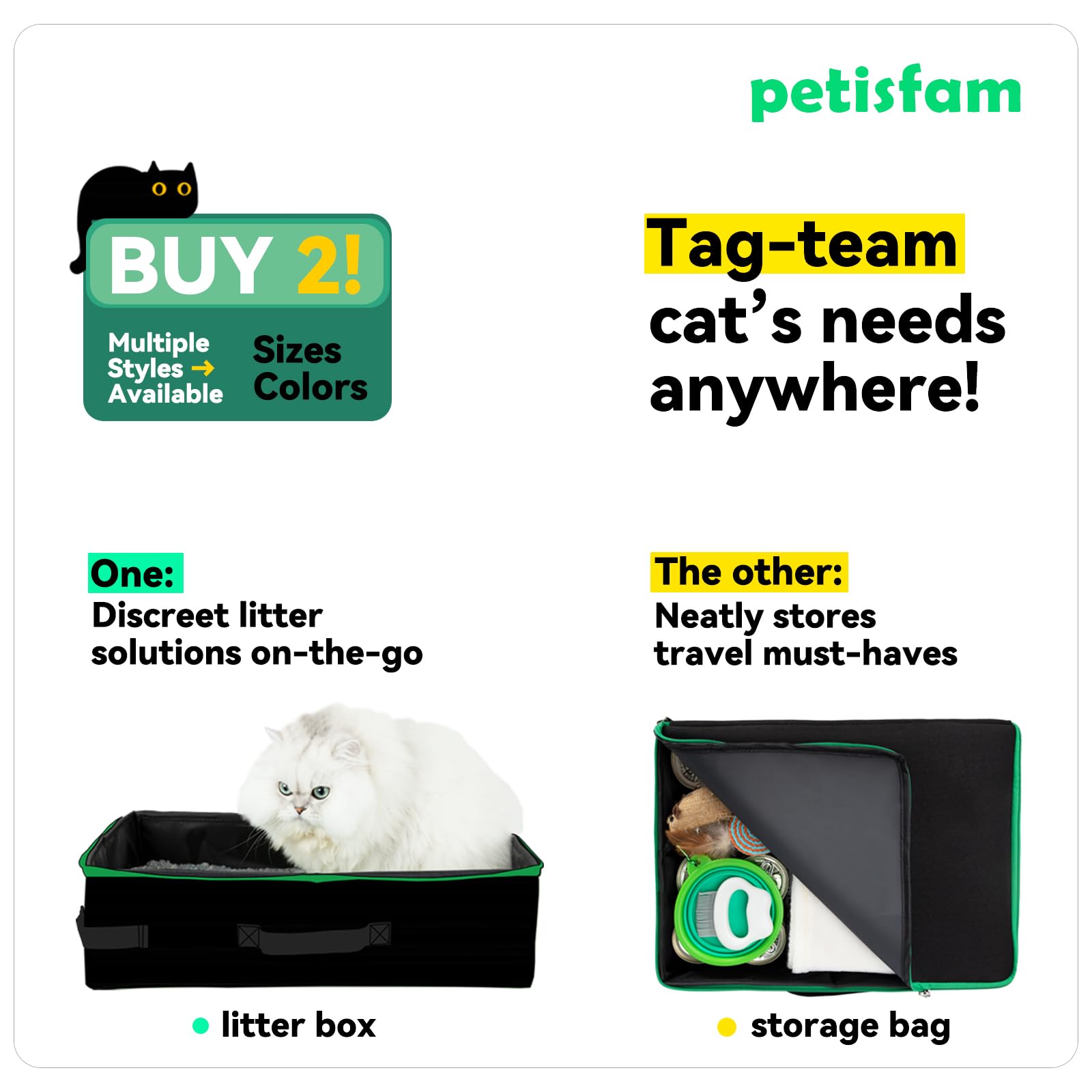 Petisfam bandeja portátil para hoteles y aviones, ideal para estancias cortas.