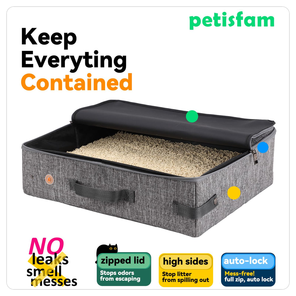 Petisfam caja-litter-gatos-cama-pequeña: confort compacto para siestas.