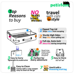 Petisfam caja-litter-gatos-con-cierre: seguridad y contencif3n para el transporte.