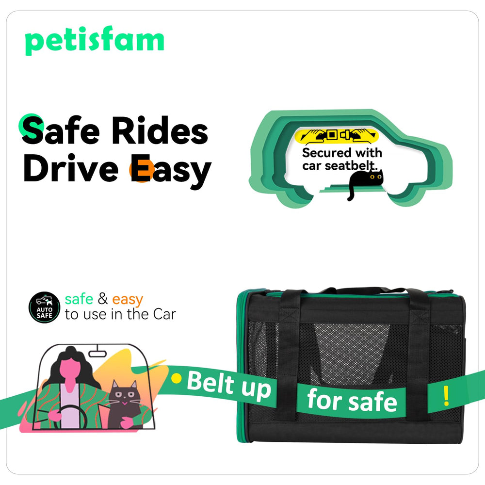 Petisfam transportín con cierres bloqueables para mayor seguridad