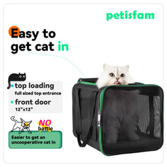 Petisfam transportín para gatos con malla 360°, buena ventilación y visión exterior
