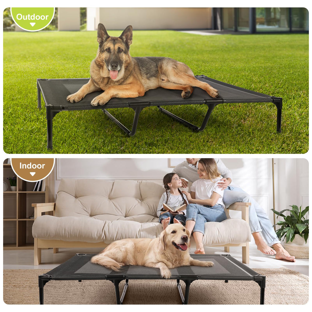 Cama Petizer con tejido Teslin transpirable para mantener al perro fresco.