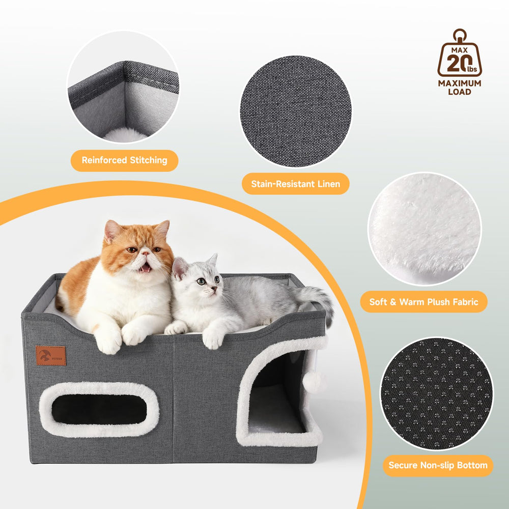 Petizer cama-gato con rascador incorporado para arañar y ejercitar