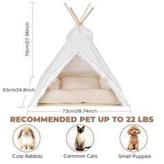 Petizer teepee para mascotas, espacio privado y tranquilo para descansar