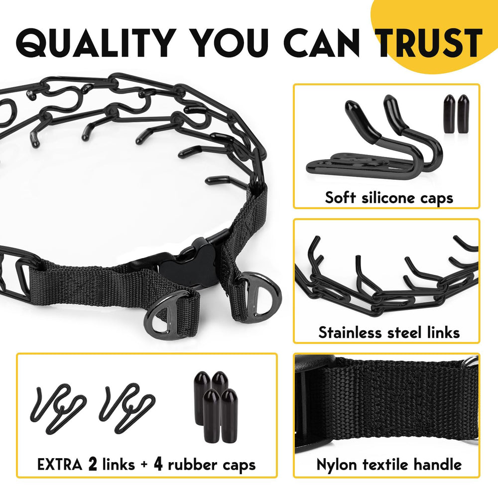 PetJett collar de púas con protección de silicona reduce irritación de la piel.