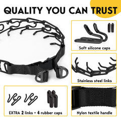 PetJett collar de púas con protección de silicona reduce irritación de la piel.