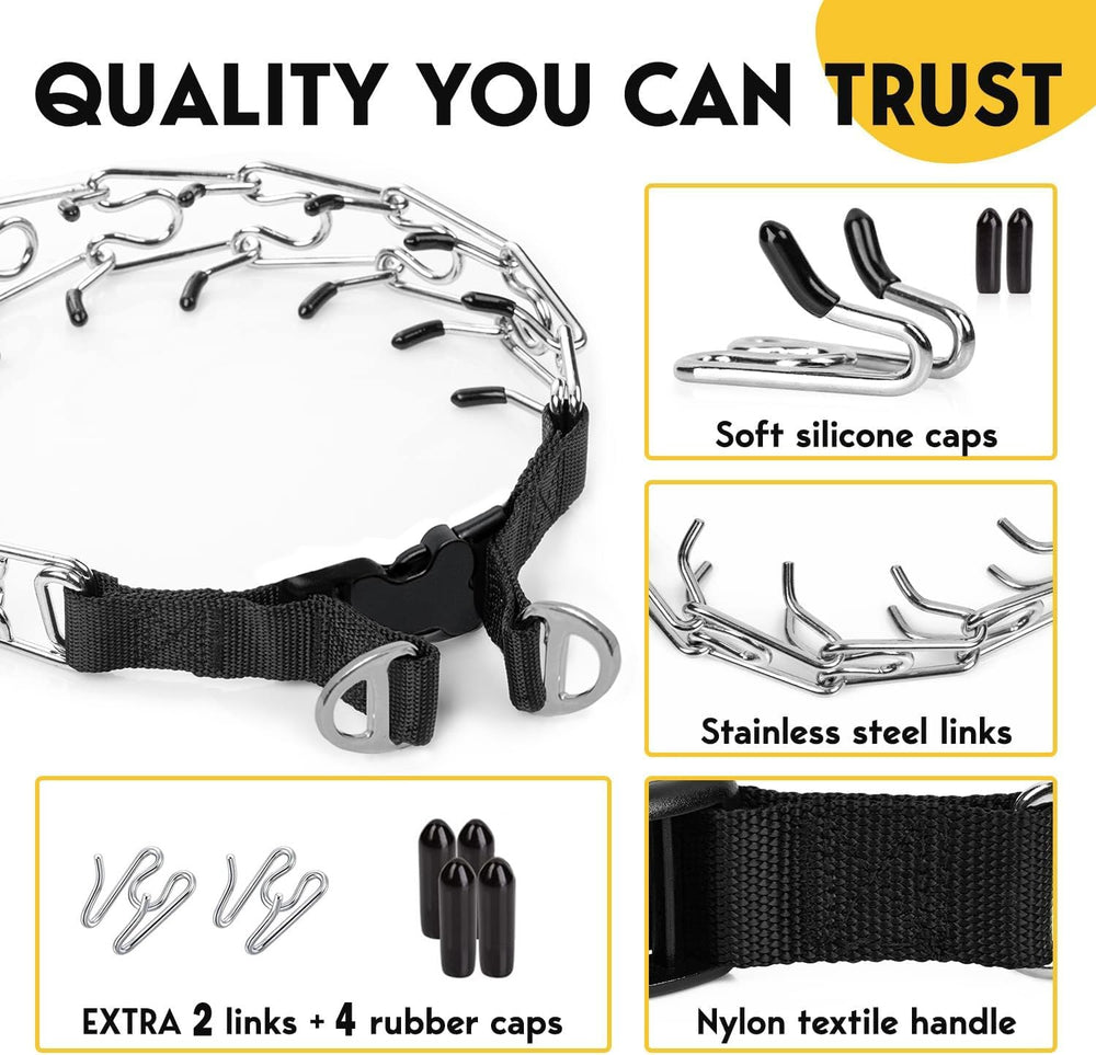 PetJett collar de puntas con hebilla rápida para colocación fácil